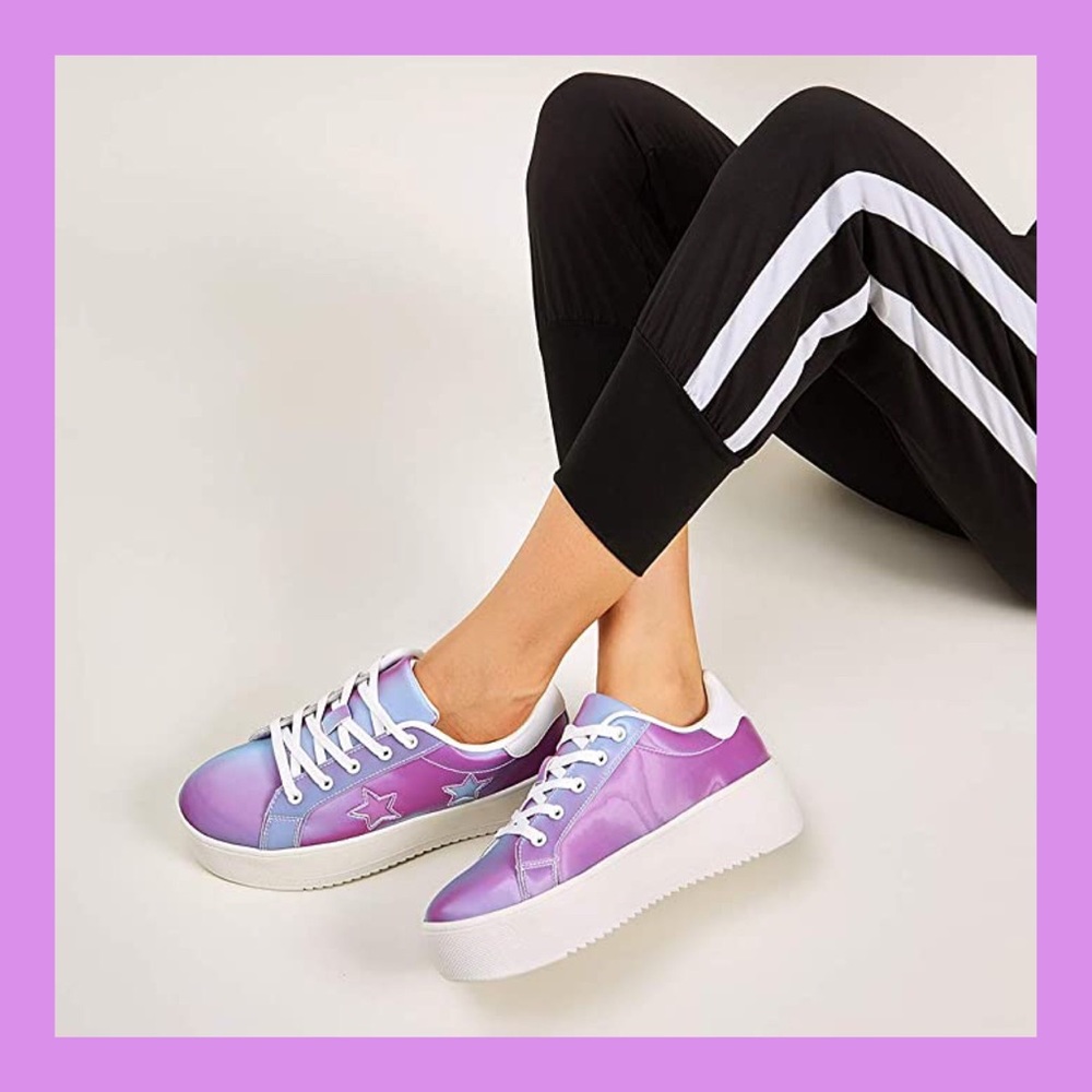 ❗️NEW❗️Chunky Holographic Star Sneakers